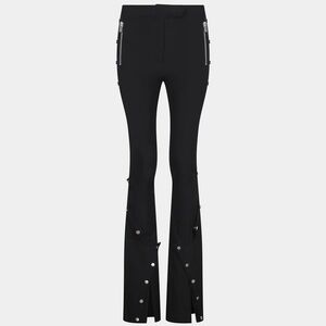 Heliot Emil Moraine Slim Fit Bootcut Trouser Pant Snap Cuff Zipper Details DK 36